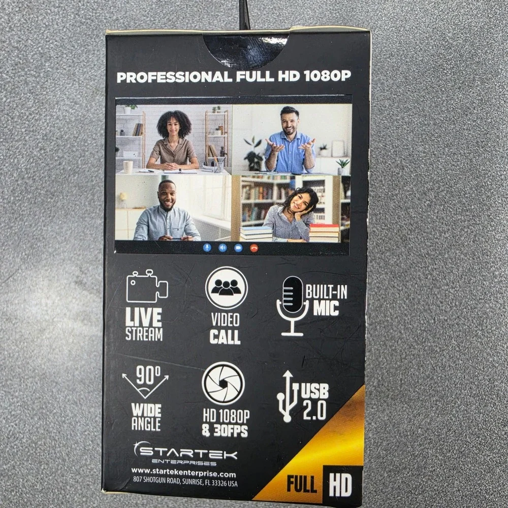 Ultimate X4orce Webcam Series Elite OS 1080p Black New HD USB Microphone X4WCM1